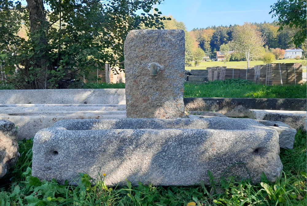 Granittrog, Steintrog, 151 x 52 x 35 cm