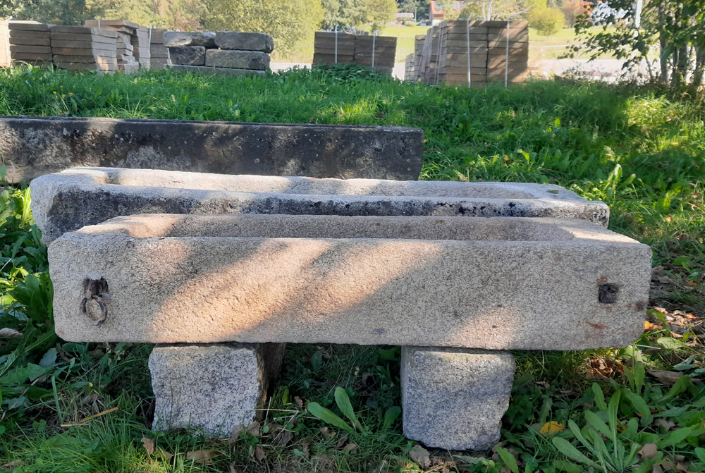 Granittrog, Steintrog, 119 x 37 x 22 cm